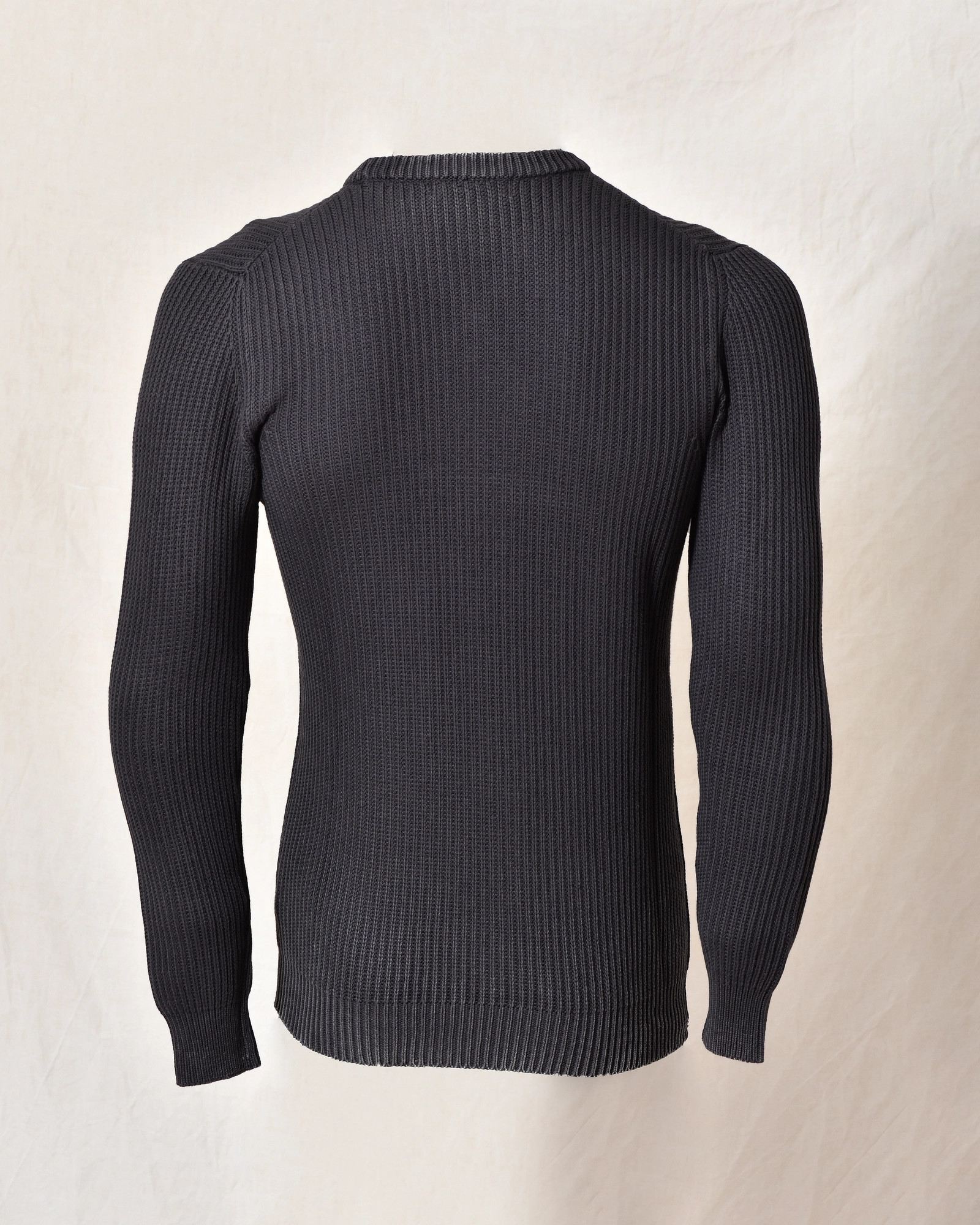 Pull en maille côtelée gris foncé Over-D