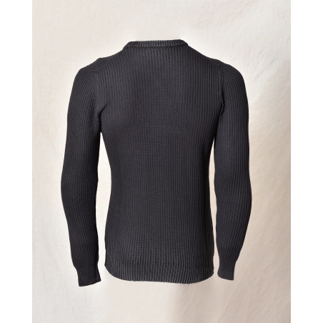 Pull en maille côtelée gris foncé Over-D