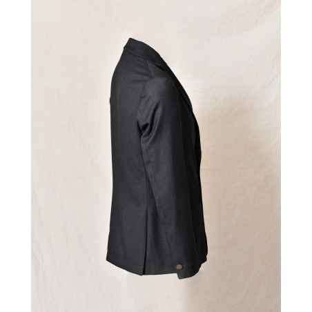Veste blazer grise à double boutonnage Telacruda