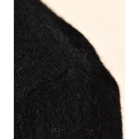 Pull en laine zippé noir Ma Petite Capsule