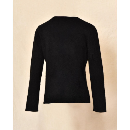 Pull en laine zippé noir Ma Petite Capsule