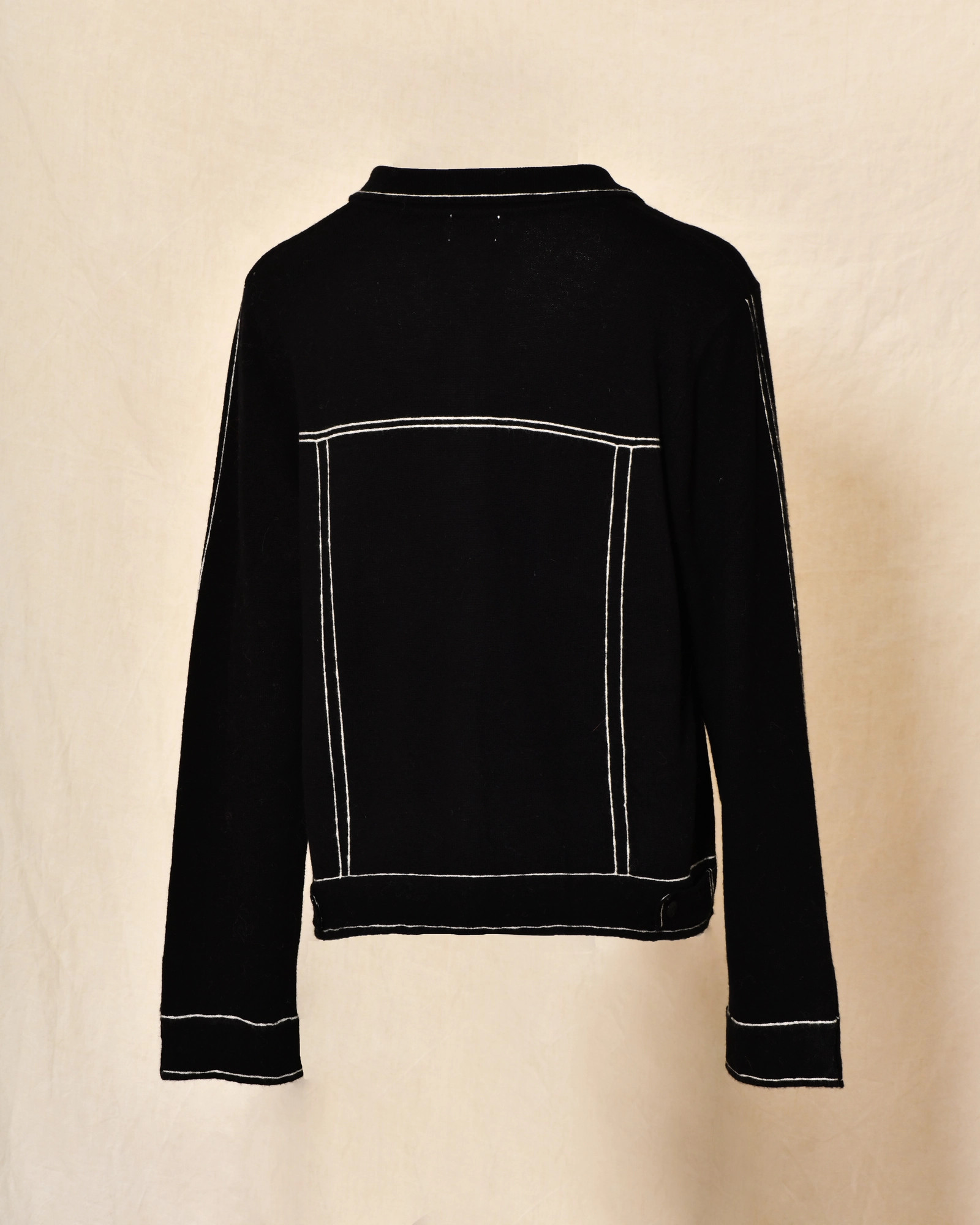 Gilet noir à surpiqûres contrastantes blanches Ma Petite Capsule