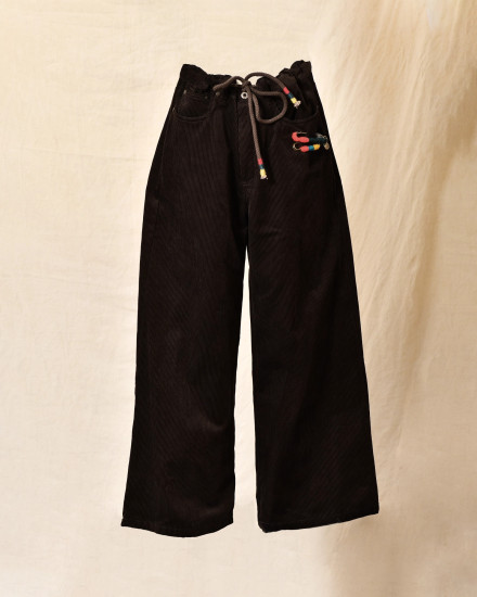 Pantalon en velours côtelé marron Front Street