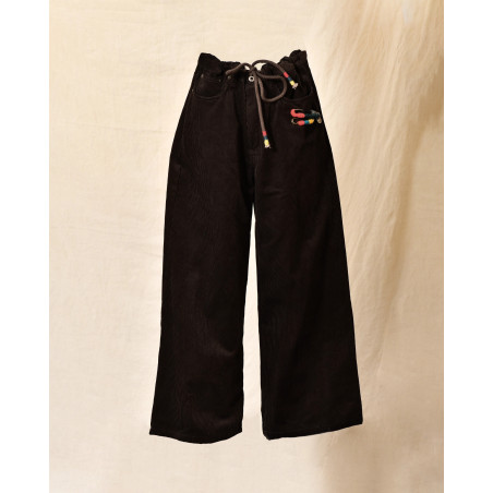 Pantalon en velours côtelé marron Front Street
