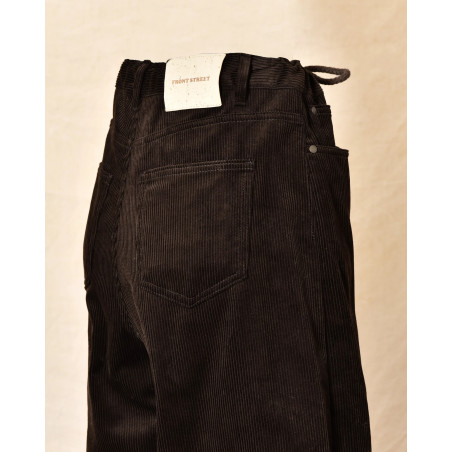Pantalon en velours côtelé marron Front Street