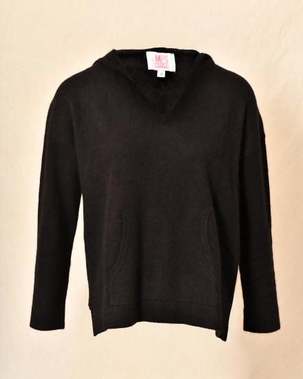 Pull en laine à capuche marron Ma Petite Capsule