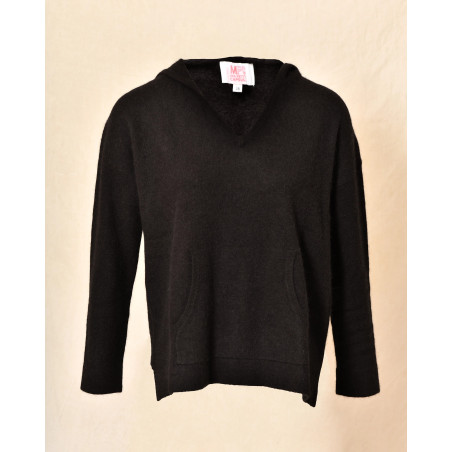 Pull en laine à capuche marron Ma Petite Capsule