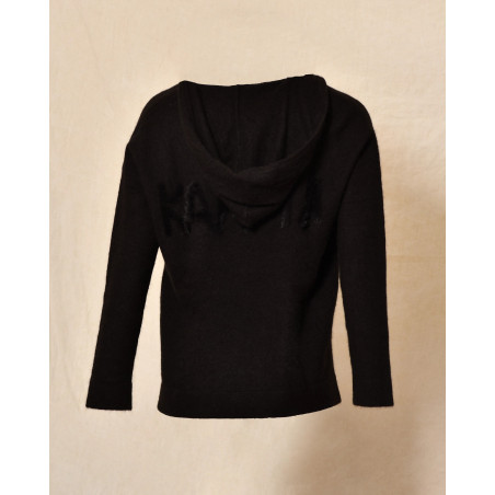 Pull en laine à capuche marron Ma Petite Capsule