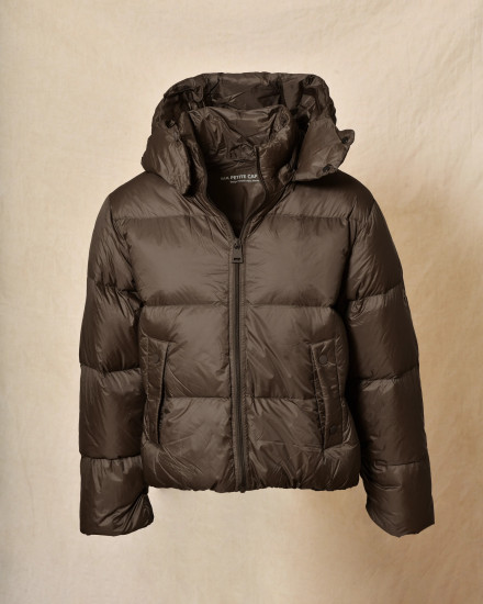 Doudoune à capuche marron Ma Petite Capsule