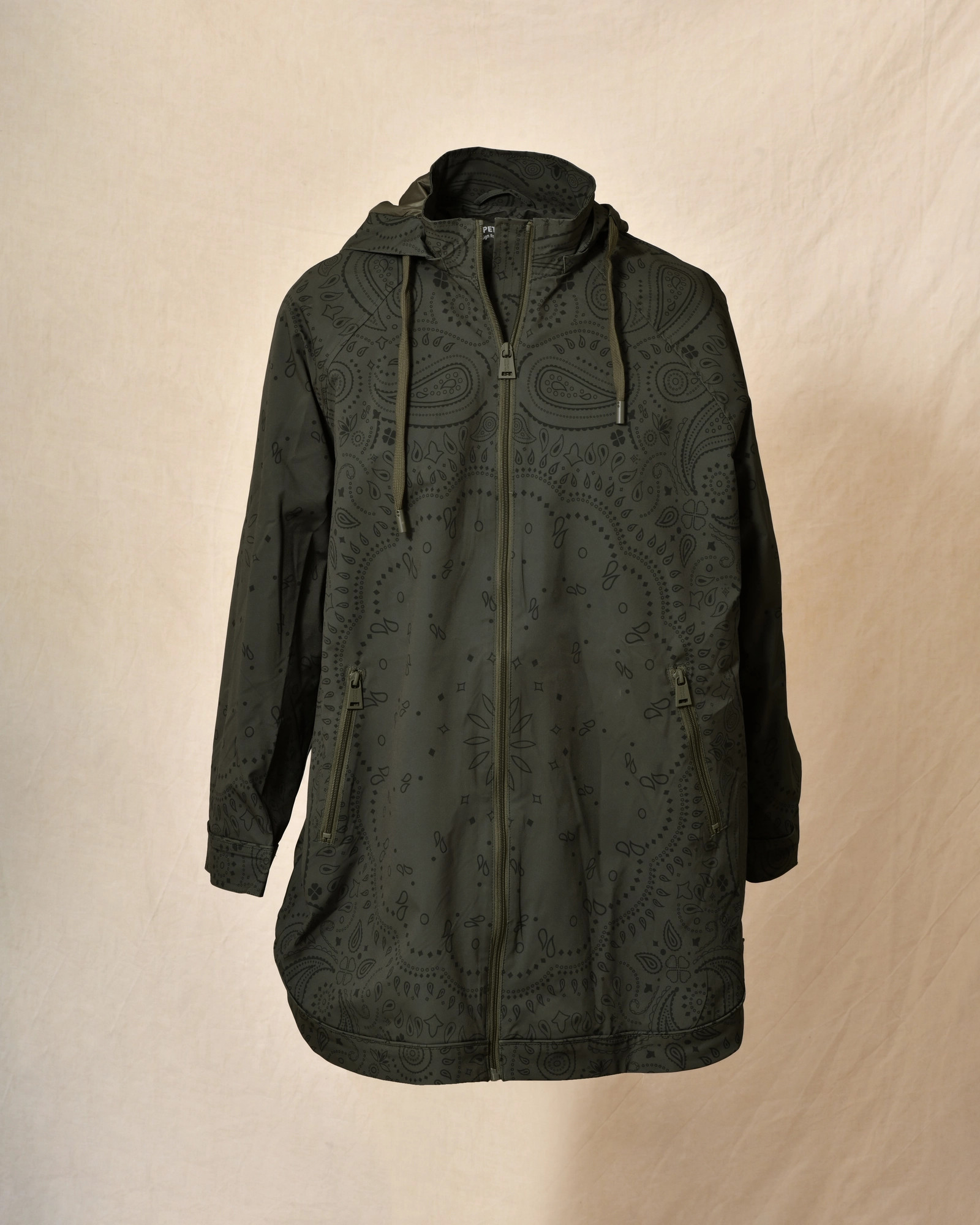 Veste coupe-vent kaki à motif bandana noir Ma Petite Capsule
