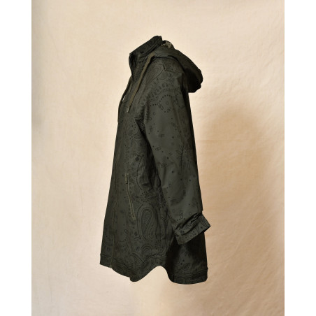 Veste coupe-vent kaki à motif bandana noir Ma Petite Capsule