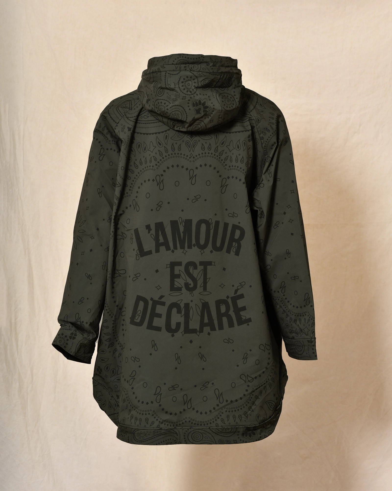 Veste coupe-vent kaki à motif bandana noir Ma Petite Capsule
