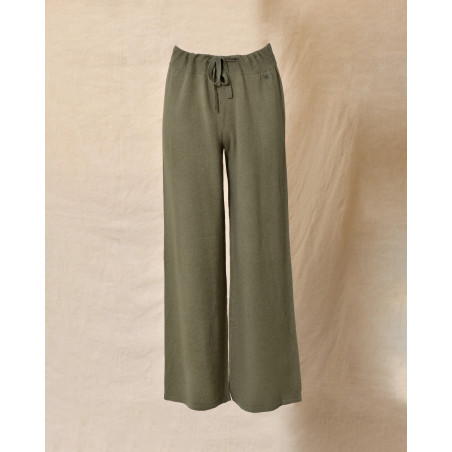 Pantalon de jogging en laine vert Ma Petite Capsule