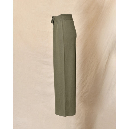 Pantalon de jogging en laine vert Ma Petite Capsule
