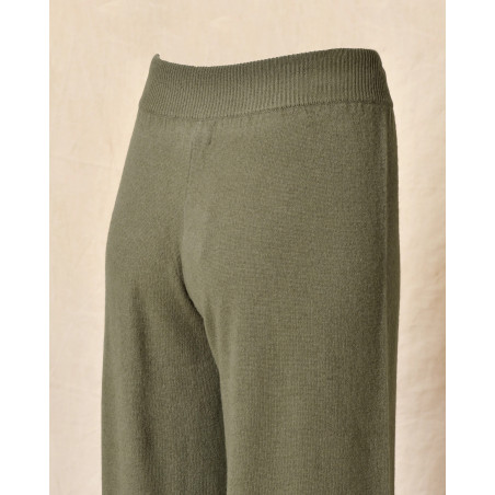Pantalon de jogging en laine vert Ma Petite Capsule