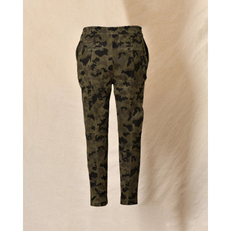 Pantalon de jogging en cuir à imprimé camouflage Ventcouvert