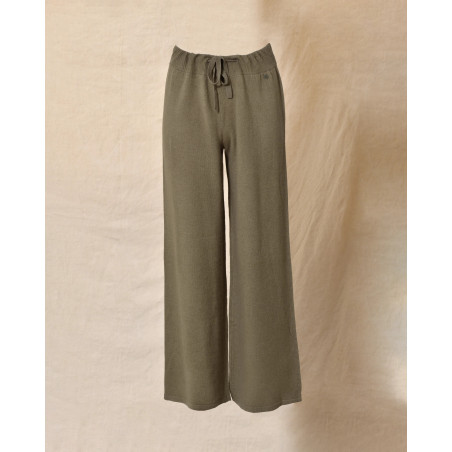 Pantalon de jogging en laine kaki Ma Petite Capsule