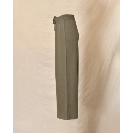 Pantalon de jogging en laine kaki Ma Petite Capsule