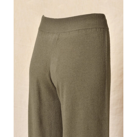 Pantalon de jogging en laine kaki Ma Petite Capsule