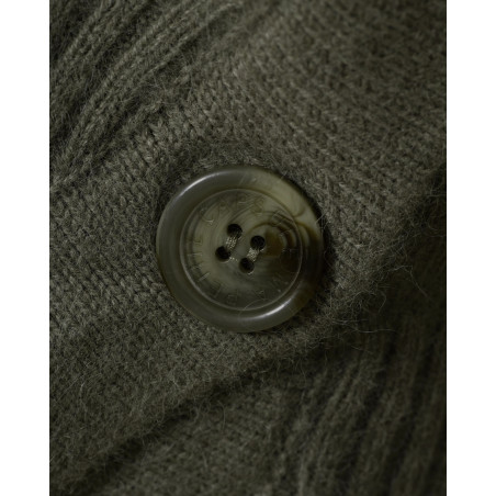 Pull en maille kaki à boutons latéraux Ma Petite Capsule