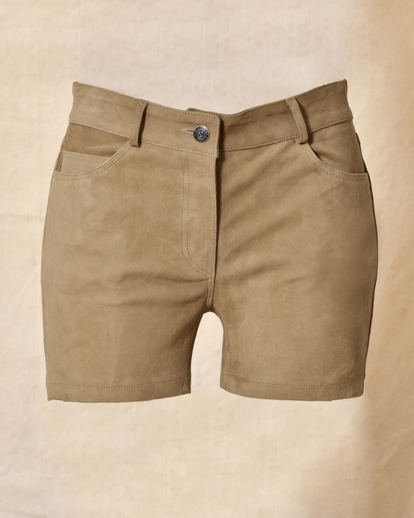 Short en cuir beige Ventcouvert