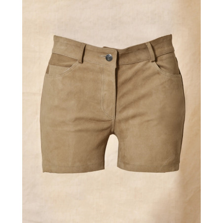 Short en cuir beige Ventcouvert