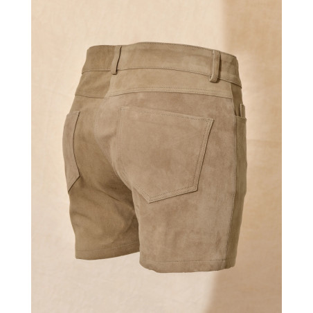 Short en cuir beige Ventcouvert