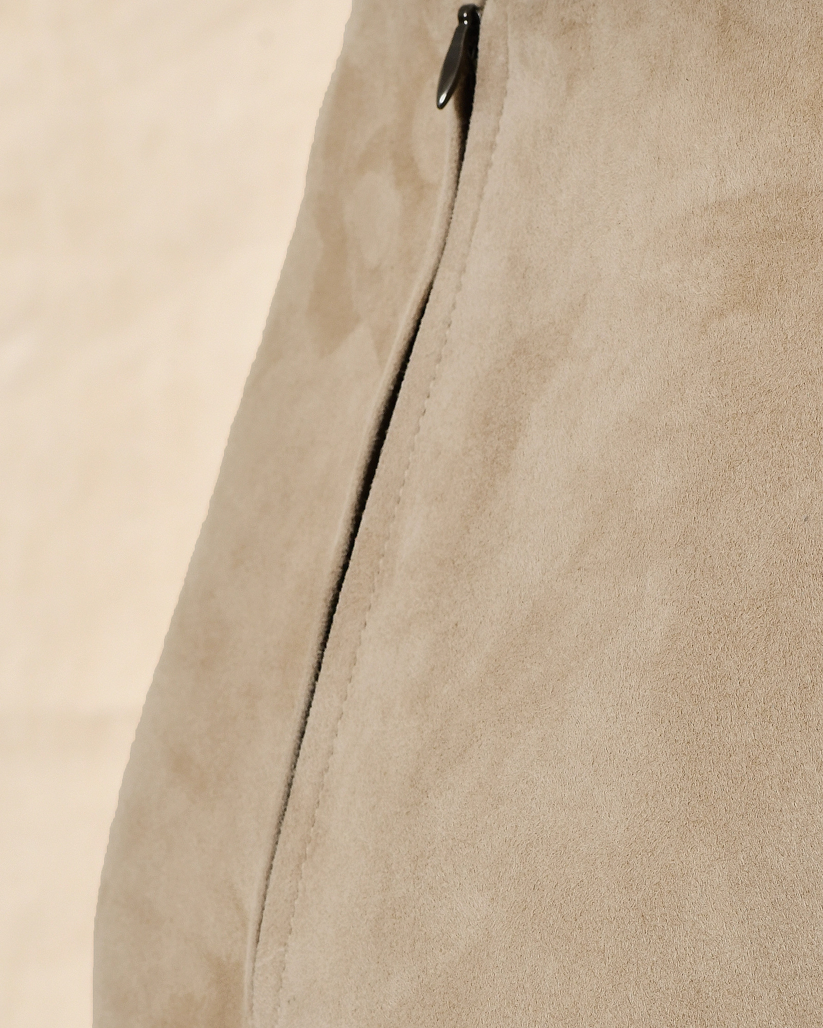 Jupe en cuir beige Ventcouvert