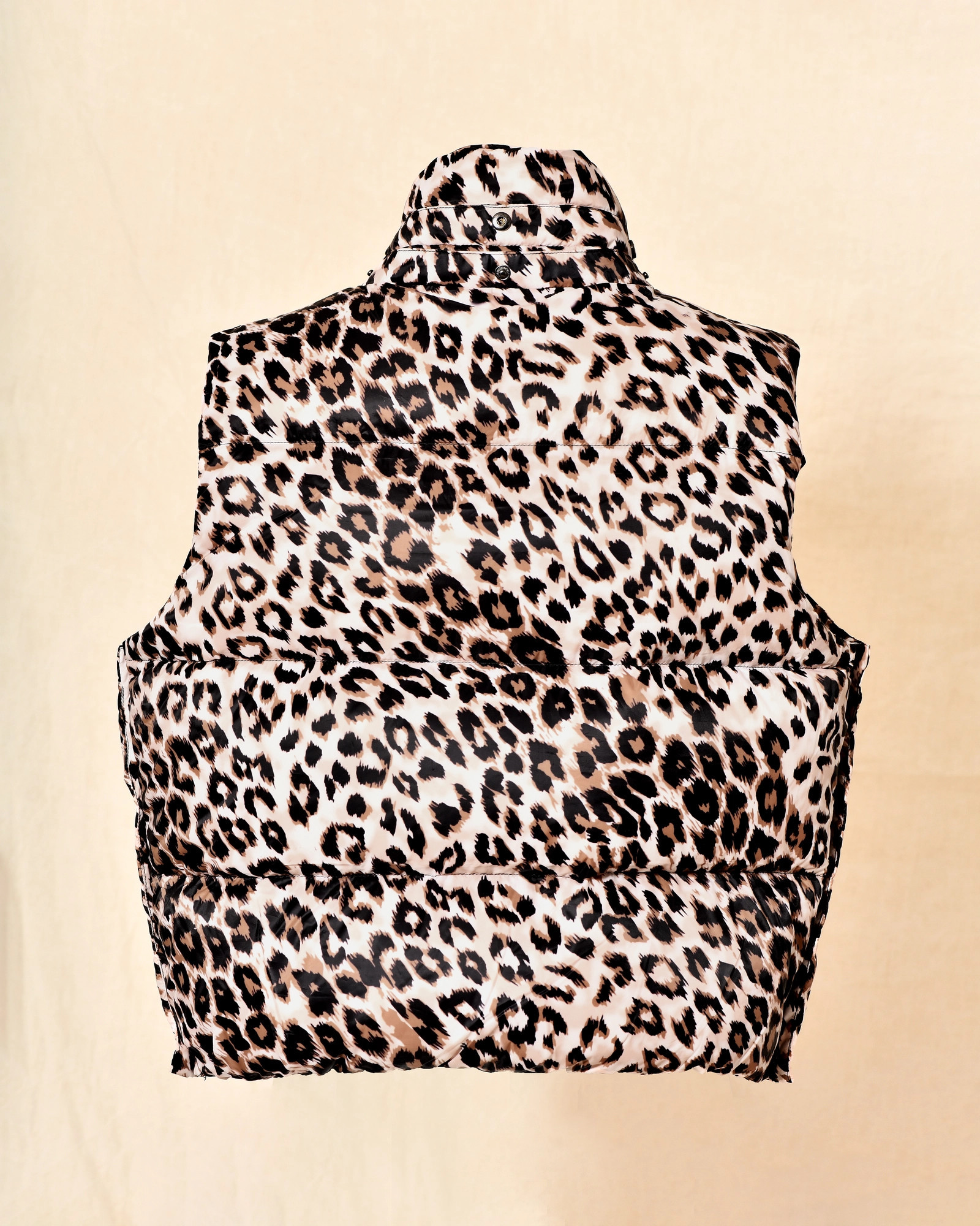 Doudoune sans manches à capuche léopard Ma Petite Capsule