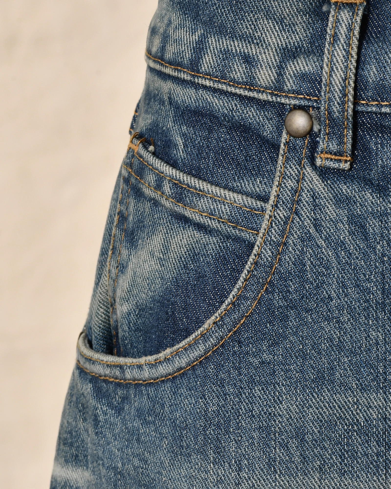 Jean bleu délavé coupe wide leg Front Street