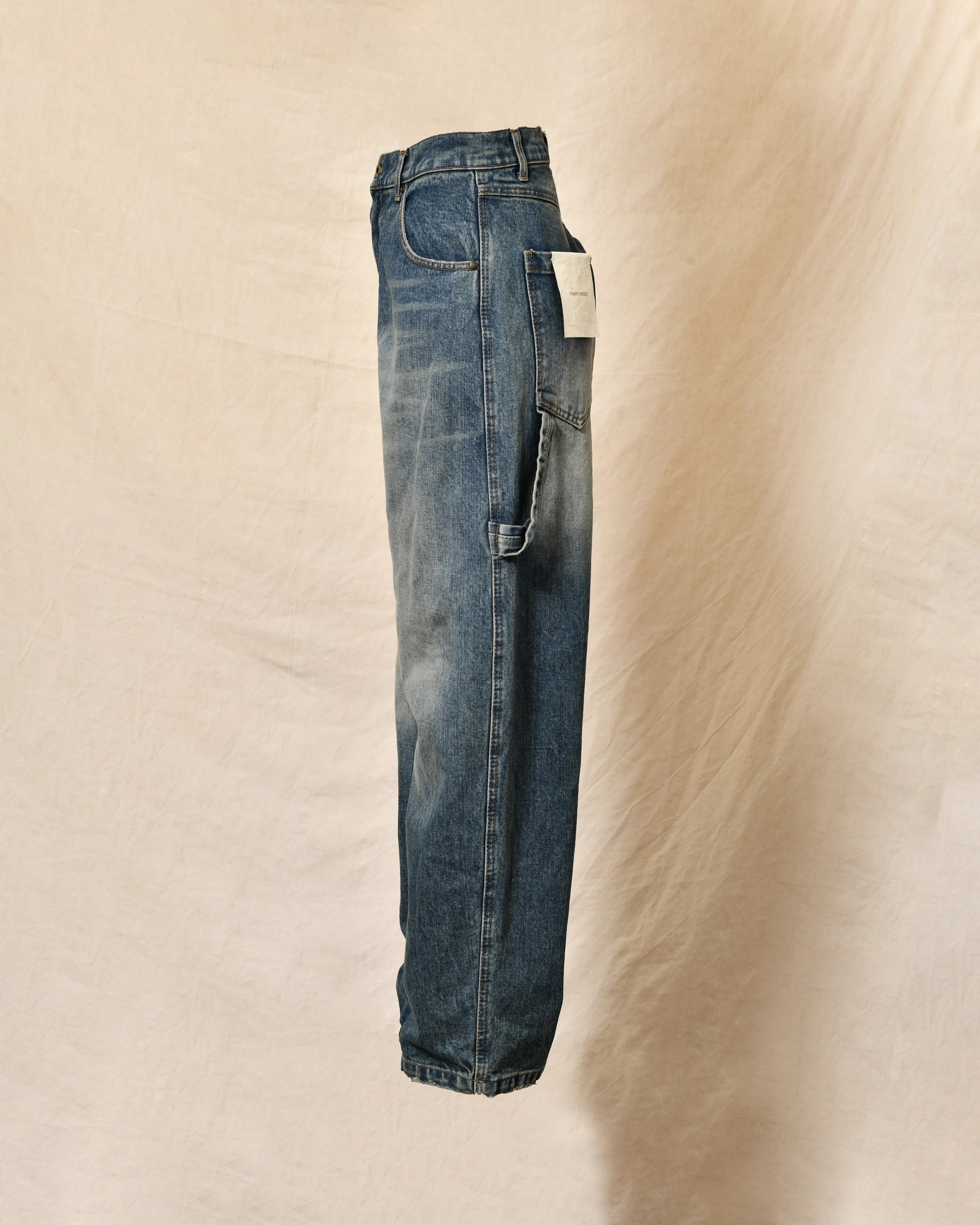 Jean bleu délavé coupe wide leg Front Street