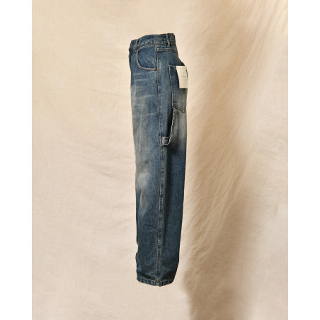 Jean bleu délavé coupe wide leg Front Street