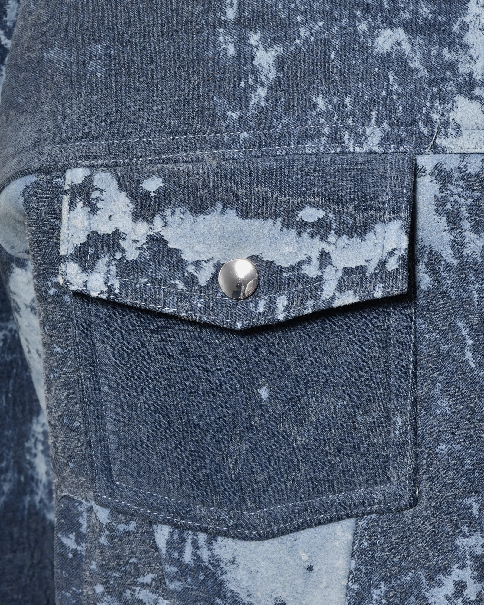 Blouson bleu délavé et peau lainée Possery