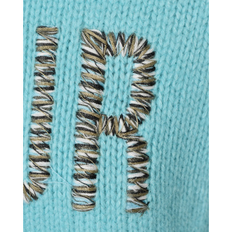 Pull en laine à col roulé bleu Ma Petite Capsule