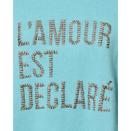 Pull en laine à col roulé bleu Ma Petite Capsule