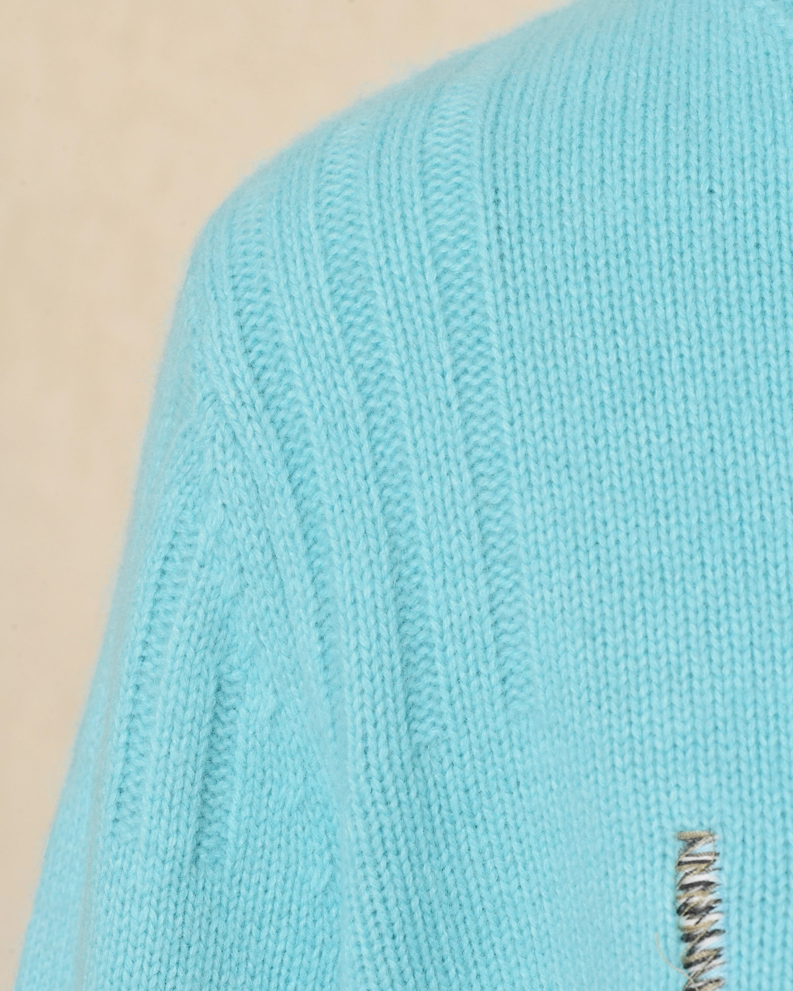 Pull en laine à col roulé bleu Ma Petite Capsule
