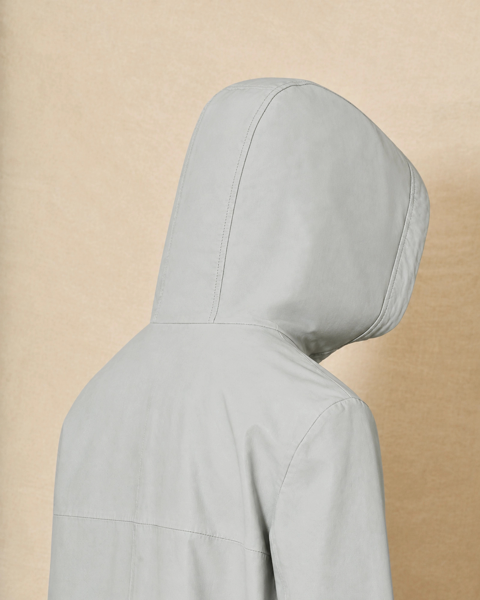 Manteau en cuir gris glacier Possery