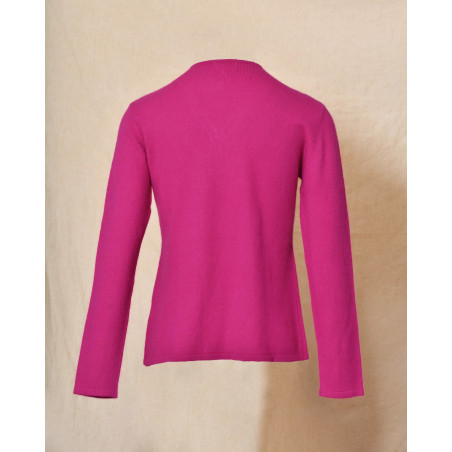 Pull en laine zippé rose fuchsia Ma Petite Capsule