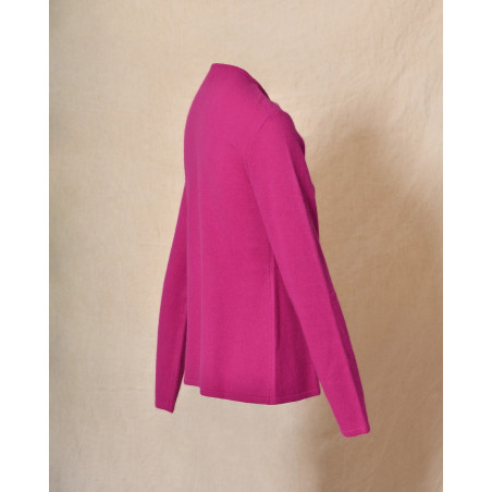 Pull en laine zippé rose fuchsia Ma Petite Capsule