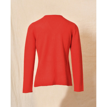 Pull en laine zippé rouge Ma Petite Capsule