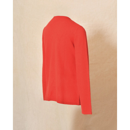 Pull en laine zippé rouge Ma Petite Capsule