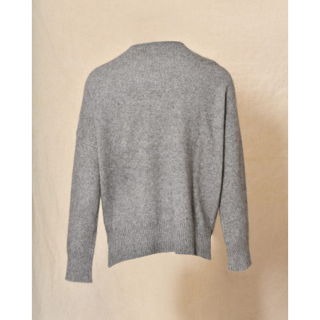 Pull en laine zippé gris Ma Petite Capsule