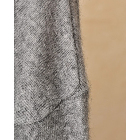 Pull en laine zippé gris Ma Petite Capsule