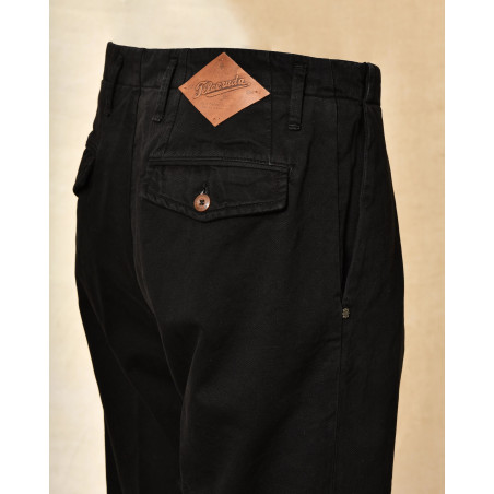 Pantalon à pinces noir Telacruda