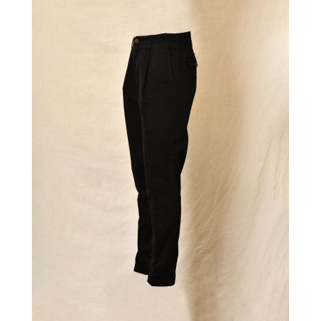 Pantalon à pinces noir Telacruda