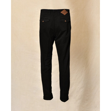 Pantalon à pinces noir Telacruda