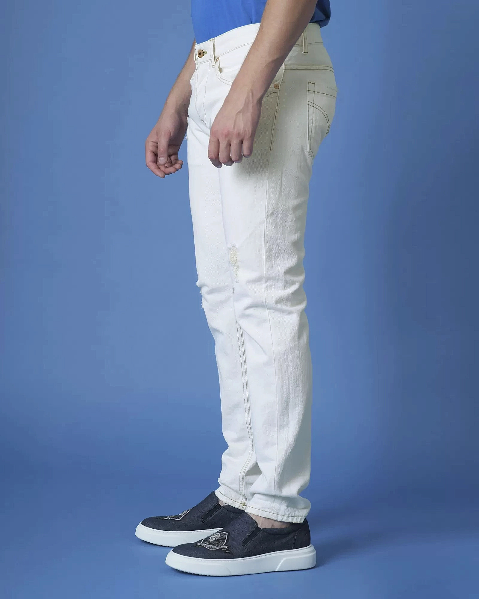 Jean destroy blanc Dondup - Outlet La Piscine P...