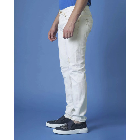 Jean destroy blanc Dondup - Outlet La Piscine P...