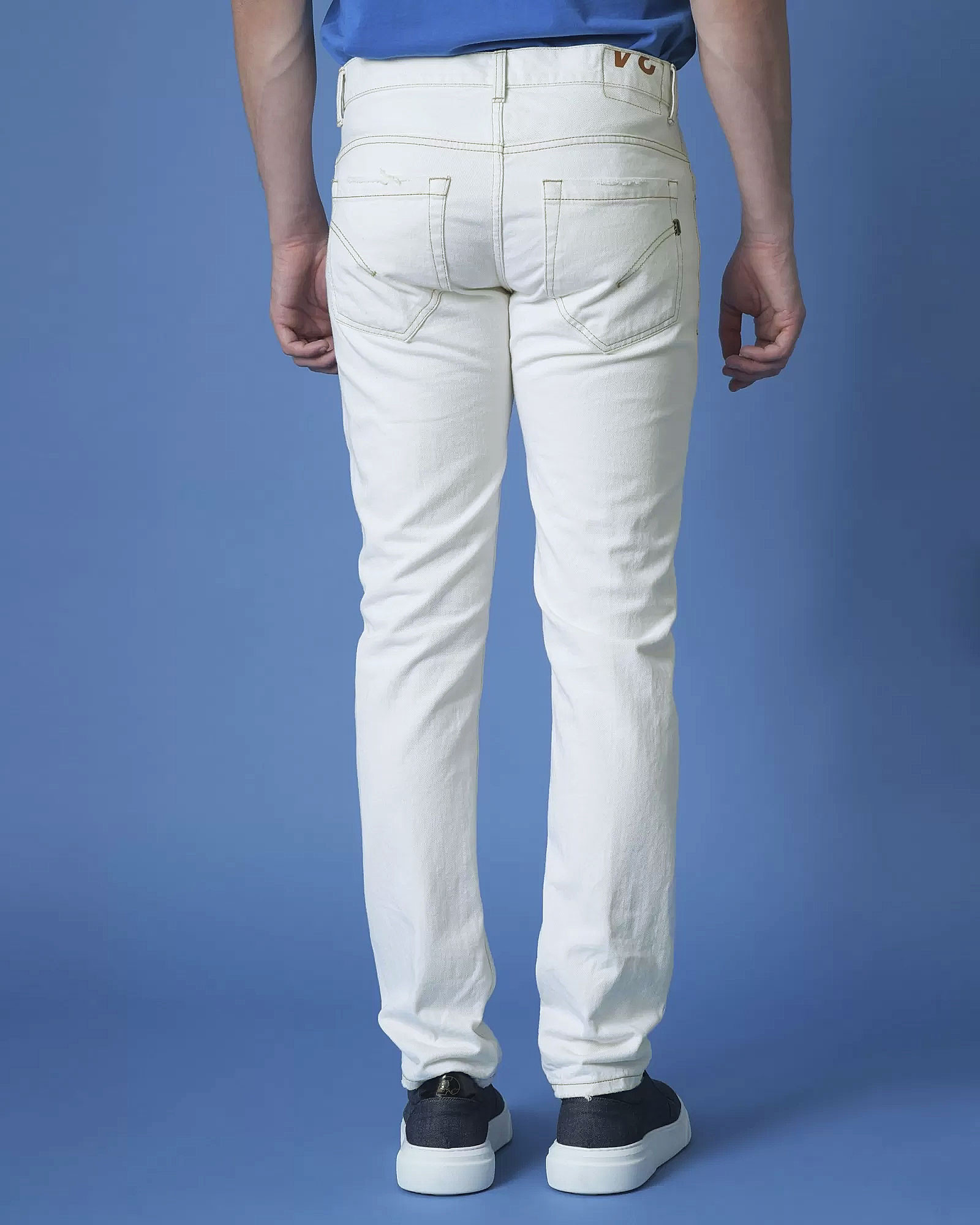 Jean destroy blanc Dondup - Outlet La Piscine P...