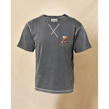T-shirt bleu imprimé graphique Front Street